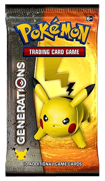 Pokémon Generations booster pack — example of a possible pack