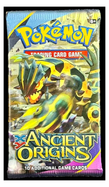 Pokémon Ancient Origins booster pack — example of a possible pack