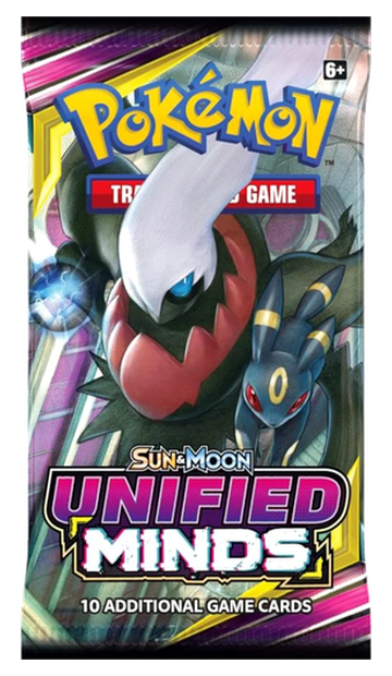 Pokémon Unified Minds booster pack — example of a possible pack