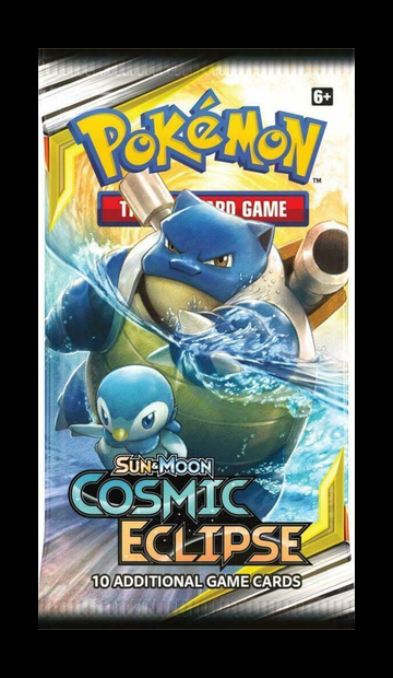 Pokémon Cosmic Eclipse booster pack — example of a possible pack